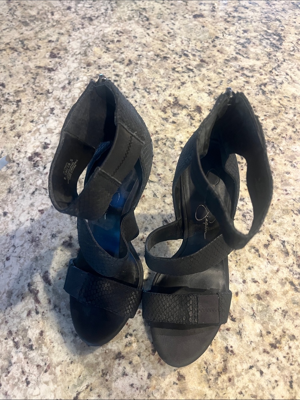 Black Strappy Women's Sandals Jessica Simpson